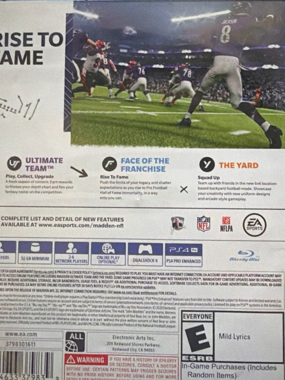Steve Madden Madden NFL Video Game Cover (green/white/blue)
